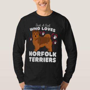 Gewoon een meisje dat van Norfolk Terriers houdt T-shirt