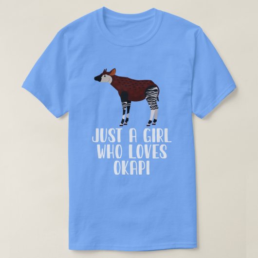 Gewoon een meisje dat van Okapi houdt T-shirt (Design voorkant)