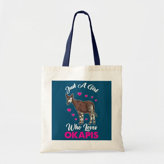 Gewoon een meisje dat van Okapis houdt Tote Bag (Voorkant)