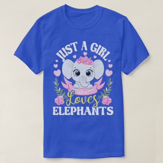 Gewoon een meisje dat van olifanten houdt - Elepha T-shirt (Design voorkant)