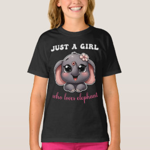 Gewoon een meisje dat van olifanten houdt, schatti t-shirt