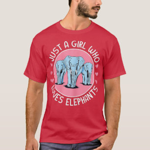 Gewoon een meisje dat van olifantenvrouwen houdt - t-shirt