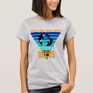 Gewoon een meisje dat van Orcas houdt T-shirt