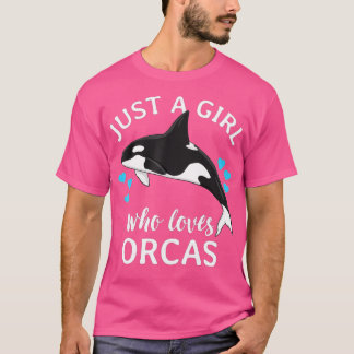 Gewoon een meisje dat van Orcas Killer Whales Zee T-shirt