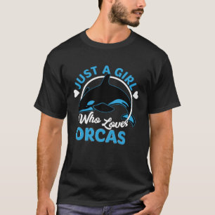 Gewoon een meisje dat van Orcas Killer Whales Zee T-shirt