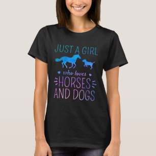 Gewoon Een Meisje Dat Van Paarden En Honden Houdt T-shirt