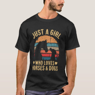 Gewoon Een Meisje Dat Van Paarden en Honden Houdt T-shirt