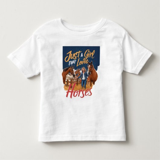 Gewoon een meisje dat van paarden houdt(1) kinder shirts (Voorkant)