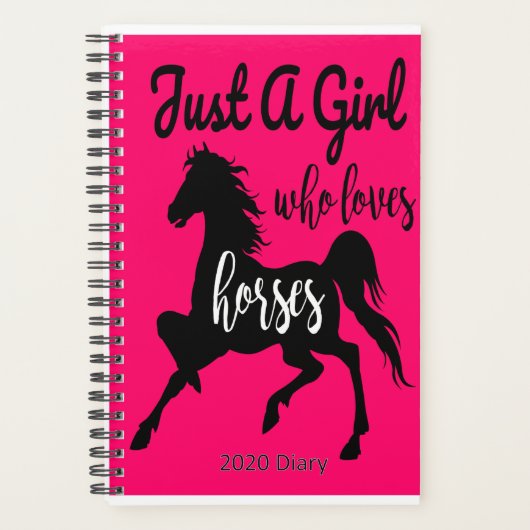 Gewoon een meisje dat van paarden houdt 2020-dagbo planner (Voorkant)