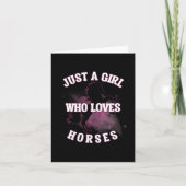 Gewoon een meisje dat van paarden houdt Athletic R Kaart (Voorkant)