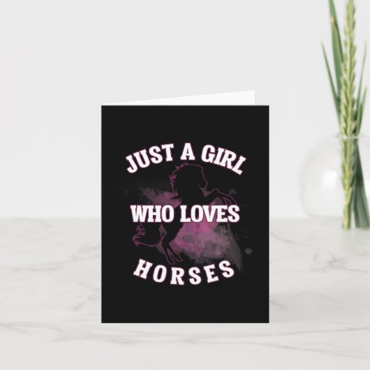 Gewoon een meisje dat van paarden houdt Athletic R Kaart (Voorkant)