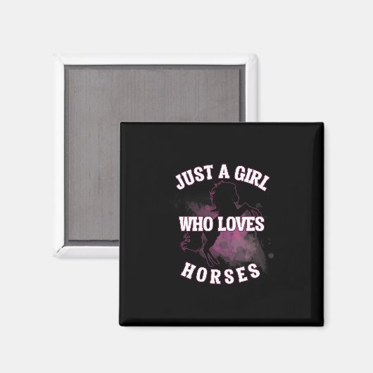 Gewoon een meisje dat van paarden houdt Athletic R Magneet (Voorkant / Achterkant)
