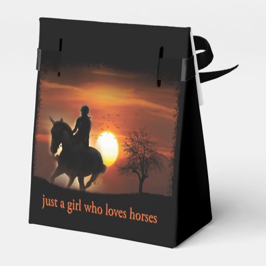 gewoon een meisje dat van paarden houdt bedankdoosjes (Achterkant)