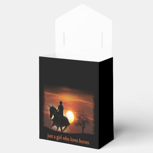 gewoon een meisje dat van paarden houdt bedankdoosjes (Geopend)