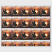 gewoon een meisje dat van paarden houdt cadeaupapier (Vlak)