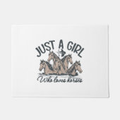 Gewoon een meisje dat van paarden houdt deurmat (Voorkant)