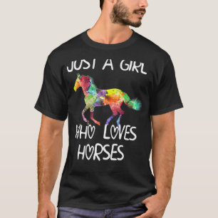 Gewoon een meisje dat van paarden houdt, die een m t-shirt