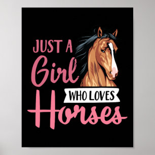 Gewoon een meisje dat van paarden houdt, die een p poster