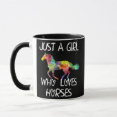 Gewoon een meisje dat van paarden houdt, die paard mok (Links)