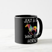 Gewoon een meisje dat van paarden houdt, die paard mok (Voorkant rechts)