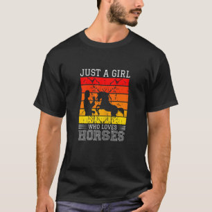 Gewoon Een Meisje Dat Van Paarden Houdt Equestrian T-shirt