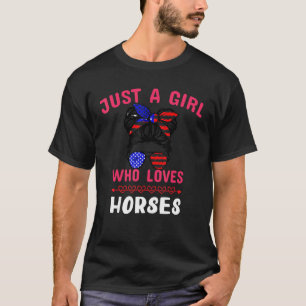 Gewoon Een Meisje Dat Van Paarden Houdt Grafisch P T-shirt