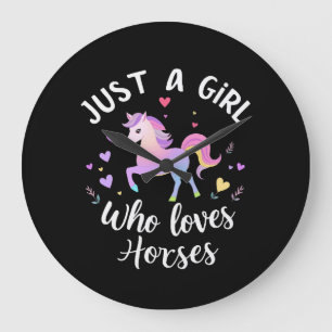 Gewoon Een Meisje Dat Van Paarden Houdt Grote Klok