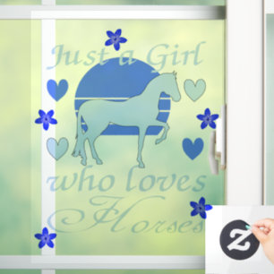 Gewoon een meisje dat van paarden houdt in het bla raamsticker