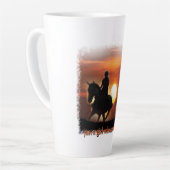 gewoon een meisje dat van paarden houdt latte mok (Linkerhoek)