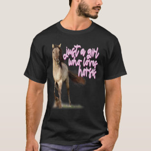 Gewoon een meisje dat van paarden houdt Meisjes Ro T-shirt