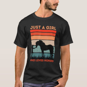 Gewoon Een Meisje Dat Van Paarden Houdt - Meisjes T-shirt