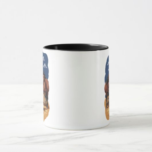 Gewoon een meisje dat van paarden houdt mok (Midden)