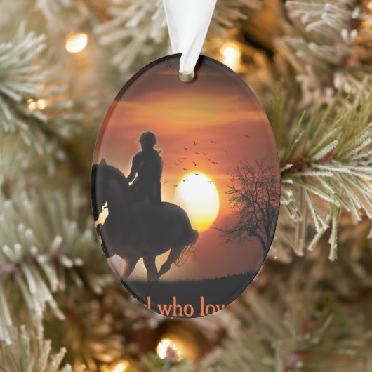 gewoon een meisje dat van paarden houdt ornament (Boom)