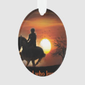 gewoon een meisje dat van paarden houdt ornament (voorkant)