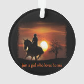 gewoon een meisje dat van paarden houdt ornament (achterkant)