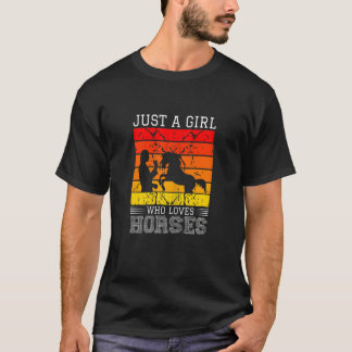 Gewoon een meisje dat van Paarden houdt Paardencit T-shirt