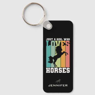 Gewoon een meisje dat van Paarden houdt Paardenm Sleutelhanger