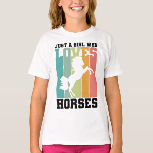 Gewoon een meisje dat van Paarden houdt Paardenm T-shirt