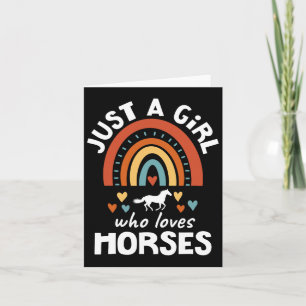 Gewoon een meisje dat van paarden houdt, paardenre kaart