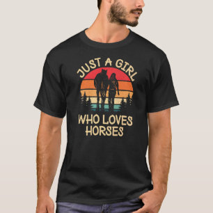 Gewoon Een Meisje Dat Van Paarden Houdt Paardrijde T-shirt