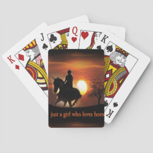 gewoon een meisje dat van paarden houdt pokerkaarten