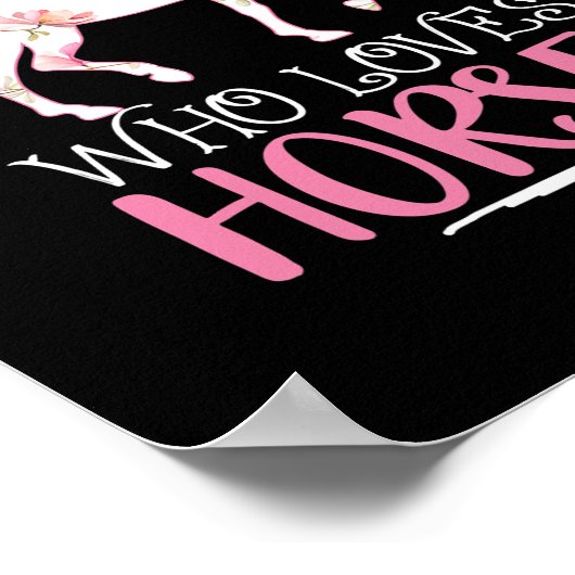 Gewoon een meisje dat van Paarden houdt... Poster (Hoek)