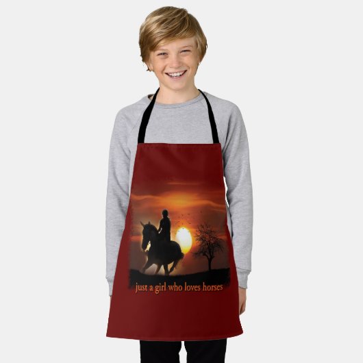 gewoon een meisje dat van paarden houdt schort (Gedragen)