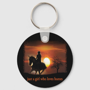 gewoon een meisje dat van paarden houdt sleutelhanger