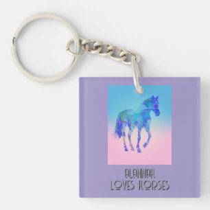 Gewoon een meisje dat van paarden houdt sleutelhanger