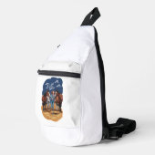 Gewoon een meisje dat van paarden houdt sling bag (Rechterhoek)