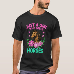 Gewoon een meisje dat van paarden houdt Southern C T-shirt