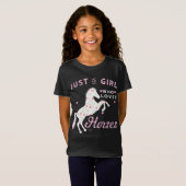 Gewoon een meisje dat van paarden houdt. t-shirt (Voorkant volledig)
