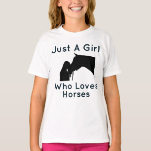 Gewoon een meisje dat van paarden houdt t-shirt
