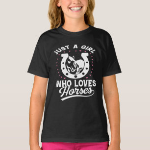 gewoon een meisje dat van paarden houdt t-shirt